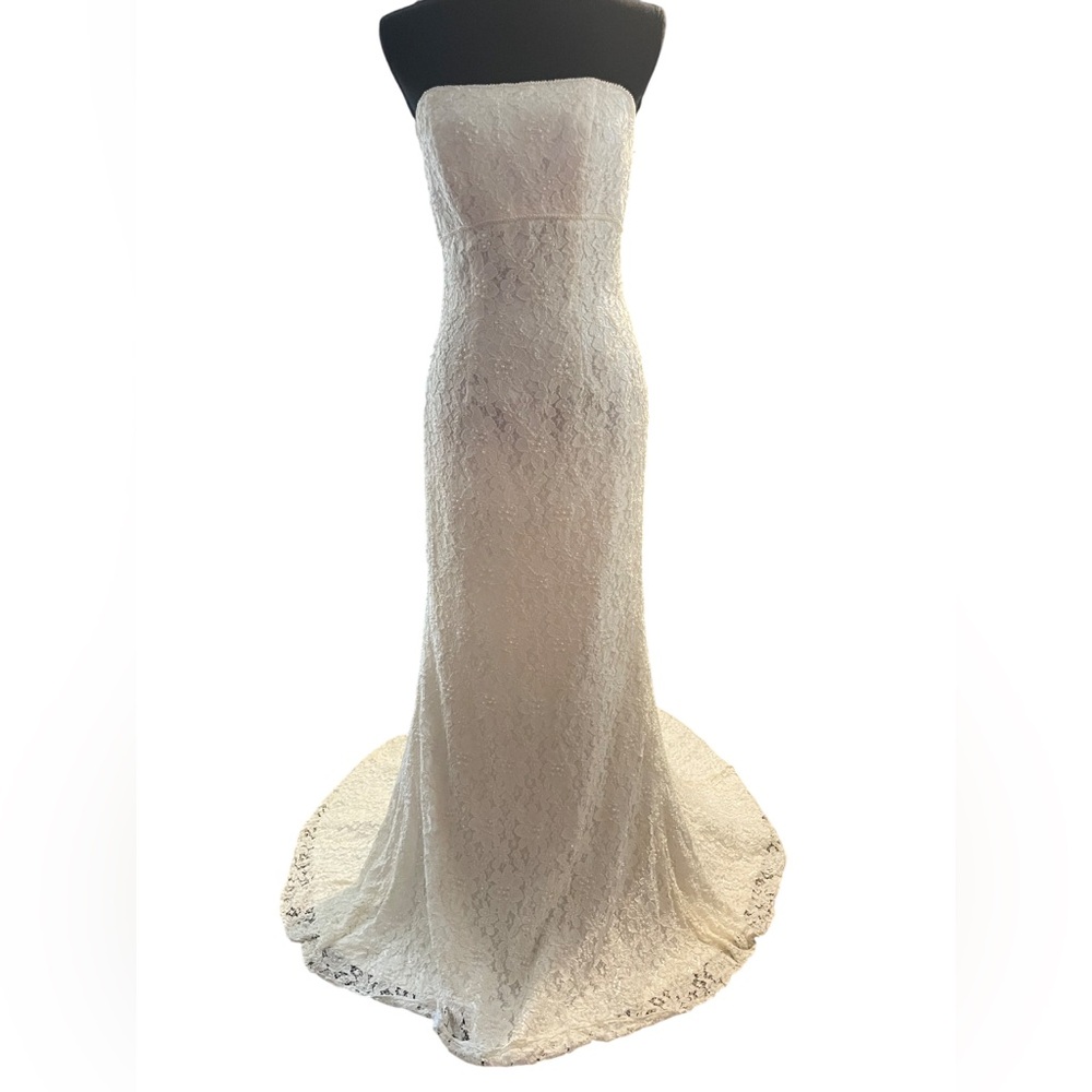 NWT strapless ivory lace wedding dress